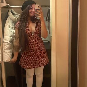 Urban Outfitters Retro Zip Up Collared Dress - SIZE M